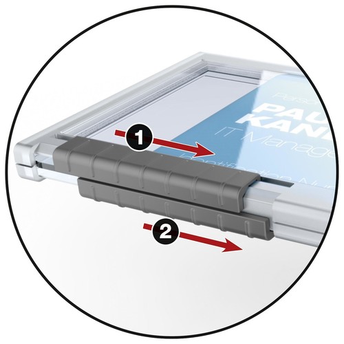 Kartenhalter Pushbox Duo 54x87mm für 2 Karten transparent Durable 8921 (PACK=10 STÜCK) Produktbild Additional View 3 L