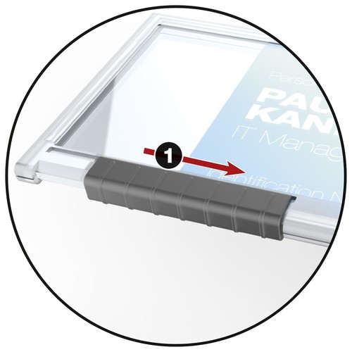 Kartenhalter Pushbox Mono 54x87mm für 1 Karte transparent Durable 8922 (PACK=10 STÜCK) Produktbild Additional View 3 L