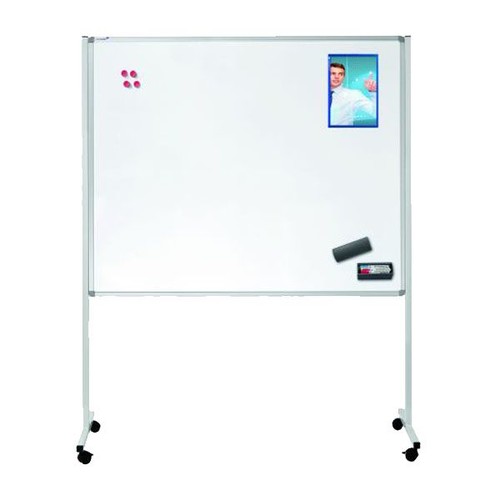 Multiboard XL 120x150cm mit Rollen weiß/blau Legamaster 7-210600 Produktbild Additional View 1 L