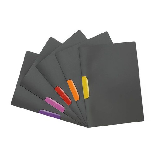 Klemmmappe DURASWING A4 mit farbiger Klemme bis 30Blatt anthrazit Hartfolie Durable 2304-00 (PACK=5 STÜCK) Produktbild
