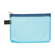Kleinkrambeutel mit Reißverschluß A6 transluzent/blau PVC Foldersys 40476-44 Produktbild