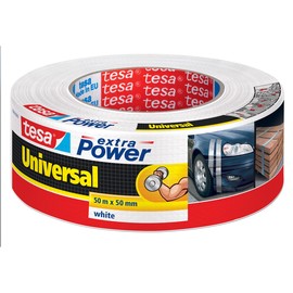 Gewebeband extra Power Universal 50mm x 50m weiß Tesa 56389-00002-06 (RLL=50 METER) Produktbild