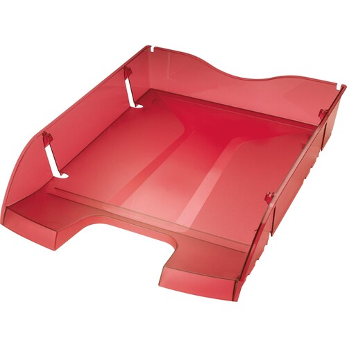 Briefkorb PET für A4 275x70x355mm rot transparent Kunststoff Helit H2363520 Produktbild