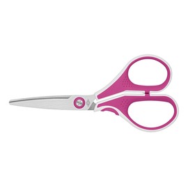 Schere Cut-IT 13cm Edelstahl pink/weiß Kunststoff Soft Griff Wedo 9755009 Produktbild