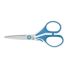 Schere Cut-IT 13cm Edelstahl hellblau/weiß Kunststoff Soft Griff Wedo 9755010 Produktbild