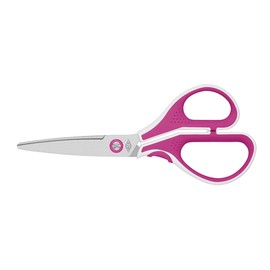 Schere Cut-IT 17,5cm Edelstahl pink/weiß Kunststoff Soft Griff Wedo 9757009 Produktbild