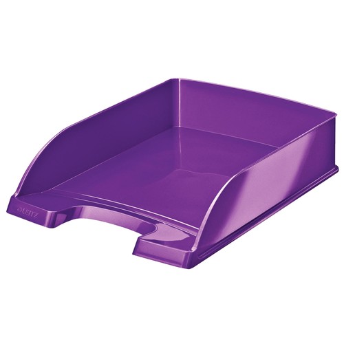 Briefkorb WOW für A4 242x63x340mm violett metallic Kunststoff Leitz 5226-30-62 Produktbild Front View L