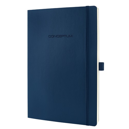 Notizbuch CONCEPTUM Softwave liniert A4 187x270mm 194Seiten midnight blue Softcover Sigel CO317 Produktbild