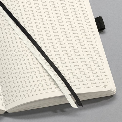 Notizbuch CONCEPTUM Softwave kariert A5 135x210mm 194Seiten black Softcover Sigel CO320 Produktbild Additional View 5 L
