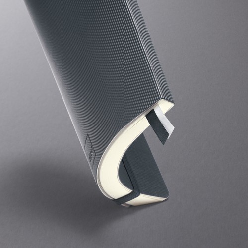 Notizbuch CONCEPTUM Softwave kariert A5 135x210mm 194Seiten dark grey Softcover Sigel CO328 Produktbild Additional View 6 L