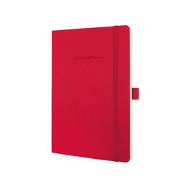 Notizbuch CONCEPTUM Softwave liniert A5 135x210mm 194Seiten red Softcover Sigel CO325 Produktbild