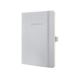 Notizbuch CONCEPTUM Softwave liniert A5 135x210mm 194Seiten light grey Softcover Sigel CO323 Produktbild