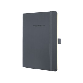Notizbuch CONCEPTUM Softwave liniert A5 135x210mm 194Seiten dark grey Softcover Sigel CO329 Produktbild