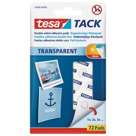 Klebepads TACK doppelseitig klebend wiederablösbar Tesa 59408-00000-00 (PACK=72 STÜCK) Produktbild