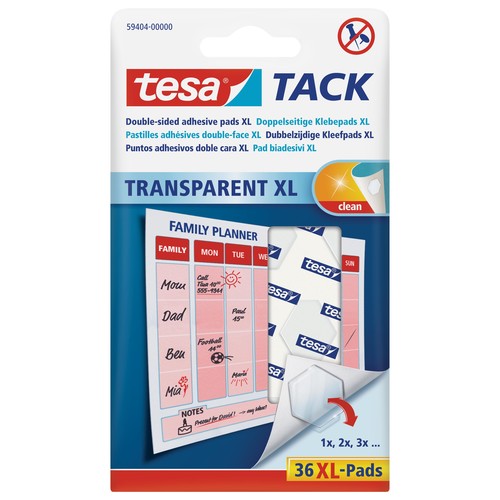 Klebepads TACK XL doppelseitig klebend wiederablösbar Tesa 59404-00000-00  (PACK=36 STÜCK) kaufen