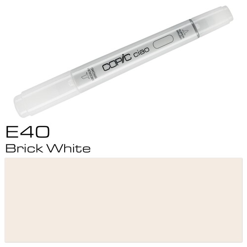 Copic Ciao Typ E40 Rund- und Keilspitze brick white Transotype 22075115 Produktbild