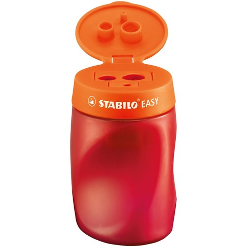 Doppelspitzer mit Behälter EASYsharpener rund hoch orange für Rechtshänder Stabilo 4502/3 Produktbild Additional View 2 L
