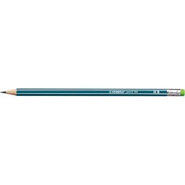 Bleistift pencil 160 mit Radierer sechskant petrol Stabilo 2160/HB Produktbild