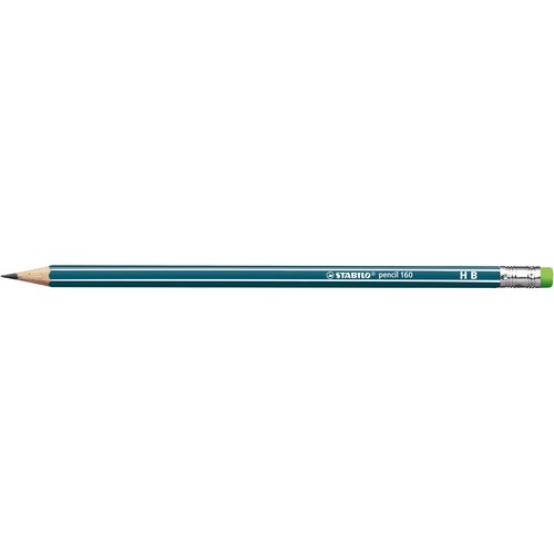 Bleistift pencil 160 mit Radierer sechskant petrol Stabilo 2160/HB Produktbild