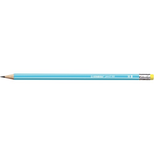 Bleistift pencil 160 mit Radierer sechskant blau Stabilo 2160/02-HB Produktbild