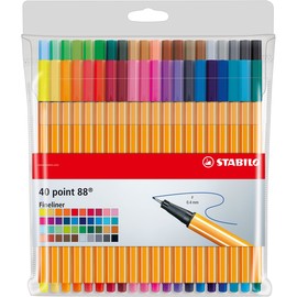 Fineliner Point 88 Etui 0,4mm farbig sortiert Stabilo 8840-1 (ETUI=40 STÜCK) Produktbild