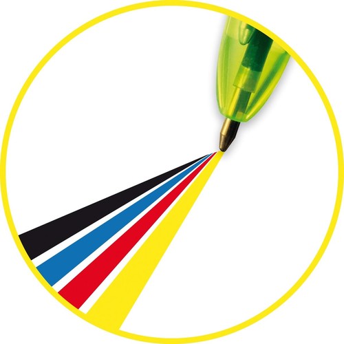 Vierfarb-Kugelschreiber 4 Colours 0,4mm/neongelb 0,6mm BIC 982868 Produktbild Additional View 4 L