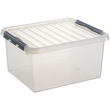 Aufbewahrungsbox mit Verschluss für A3 500x400x260mm 36Liter transparent Kunststoff Helit H6160502 Produktbild