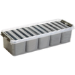 Aufbewahrungsbox 385x141x93mm 3,5Liter silber/transparent Kunststoff Helit H6160902 Produktbild
