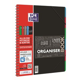 Collegeblock Oxford Organizerbook A4+ kariert 4-fach Lochung 80Blatt 90g Optik Paper weiß 40019524 Produktbild