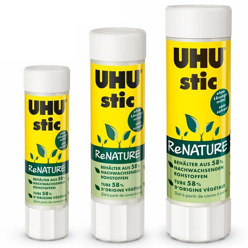 Klebestift Uhu Stic ReNATURE mittel 21g Stift Lösungsmittelfrei UHU 40 (ST=21 GRAMM) Produktbild Additional View 1 L