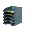 Briefkorb-Set VARIOCOLOR TRAY SET C4 anthrazit/grau Durable 7705-57 (SET=5 STÜCK) Produktbild