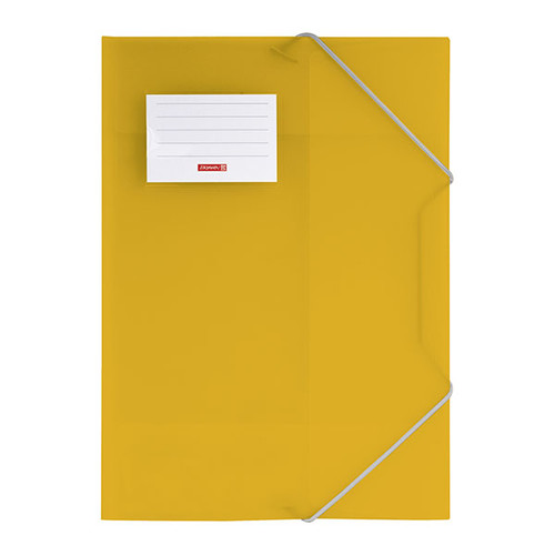 Eckspanner mit 3 Klappen A4 orange transluzent PP Brunnen 10-4160440 Produktbild Front View L
