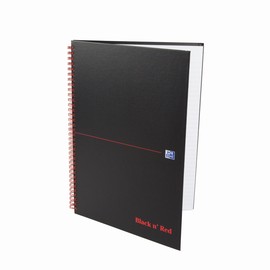 Collegeblock Oxford BLACK & RED A4 kariert Hard Cover 70Blatt 90g Optik Paper weiß 400047609 Produktbild