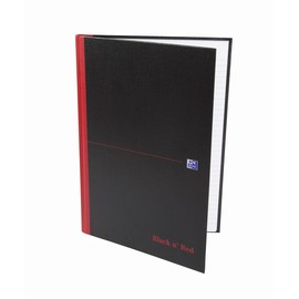 Notizbuch Oxford BLACK & RED A4 kariert Hard Cover 96Blatt 90g Optik Paper weiß 400047607 Produktbild