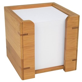 Zettelbox BAMBUS mit Papier 9x9cm natur Holz Wedo 61707 Produktbild