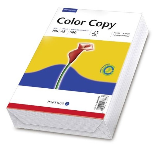 Kopierpapier Color Copy A5 100g weiß FSC EU-Ecolabel 161CIE (PACK=500 BLATT) Produktbild Front View L