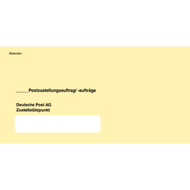 Postzustellungsbriefumschlag mit Fenster f.außen 235x120mm gelb Rec. RNK 2050/100 (PACK=100 STÜCK) Produktbild