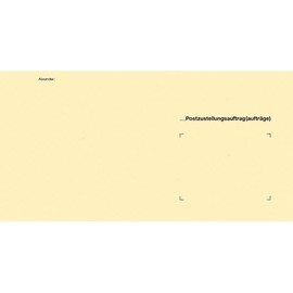 Briefumschlag gelb RNK 2047 235x125mm / ohne Fenster / Druck Postzustellungsauftrag (PACK=500 STÜCK) Produktbild
