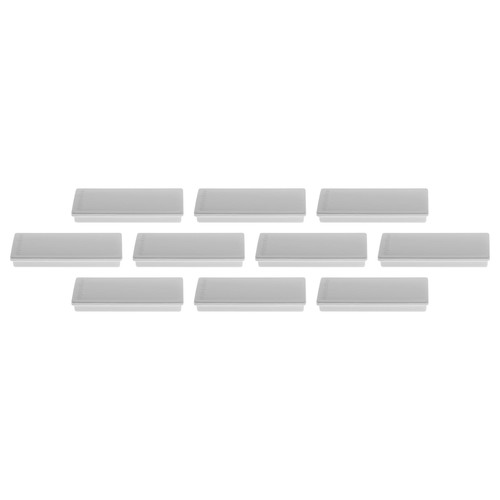 Haftmagnete 55x22mm 1300g Haftkraft grau Magnetoplan 1665101 (PACK=10 STÜCK) Produktbild Front View L