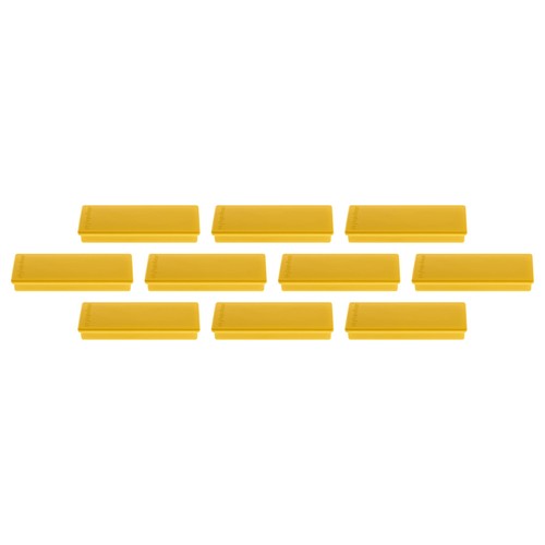 Haftmagnete 55x22mm 1300g Haftkraft gelb Magnetoplan 1665102 (PACK=10 STÜCK) Produktbild Front View L