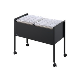 Hängemappenwagen fahrbar doppelbahnig 760x592x400mm für 100 Hängemappen schwarz Durable 3082-01 Produktbild