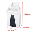 Aktenvernichter SECURIO AF-150 für 8-10Blatt 4,5x30mm Partikelschnitt HSM 2083111 (Sicherheitsstufe P-4) Produktbild Additional View 1 S