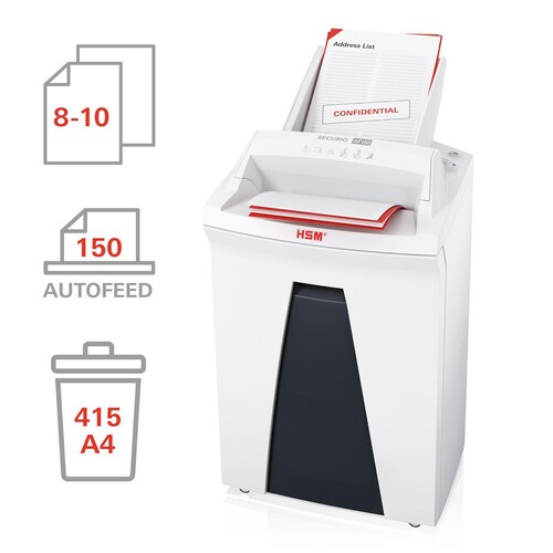 Aktenvernichter SECURIO AF-150 für 8-10Blatt 4,5x30mm Partikelschnitt HSM 2083111 (Sicherheitsstufe P-4) Produktbild Additional View 2 L