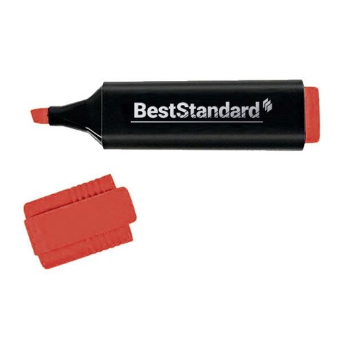 Textmarker 2-5mm Keilspitze rot BestStandard 3398 Produktbild Front View L