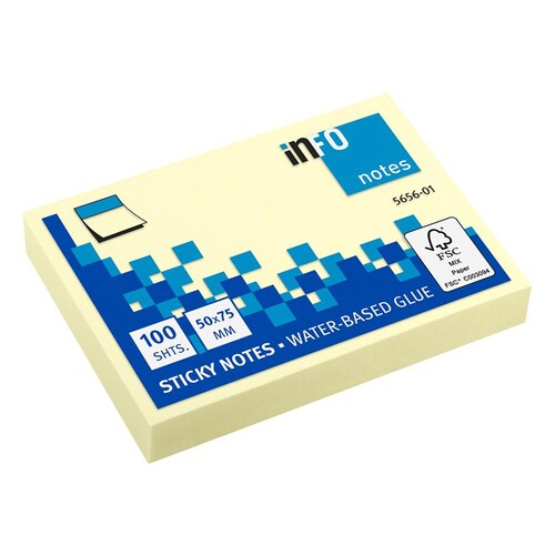 Haftnotizen 50x75mm gelb Papier BestStandard (ST=100 BLATT) Produktbild Additional View 1 L