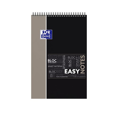 Collegeblock Oxford Student Easynotes A4+ liniert 4-fach Lochung 80Blatt 90g Optik Paper weiß 400019527 Produktbild Front View L