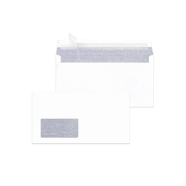 Briefumschlag mit Fenster DIN lang+ 125x235mm mit Haftklebung 80g weiß mit Innendruck Zahlenmeer (PACK=500 STÜCK) Produktbild