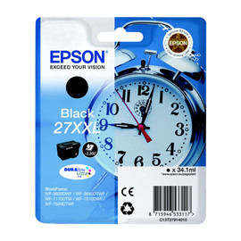 Tintenpatrone 27XXL für Epson WF3620/ 7110DTW/7600 34,1ml schwarz Epson T279140 Produktbild