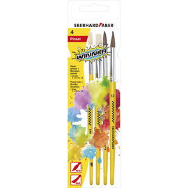 Schulmal-Haar+Borstenpinsel Set HOBBY und SCHULE 4 Größen Eberhard Faber 579924 (PACK=4 STÜCK) Produktbild