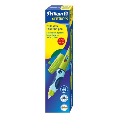 Schulfüller Griffix 4 P2GRR für Rechts- händer mit neuer Drehkappe green/grün Kunststoff Pelikan 300008686 Produktbild Additional View 1 L